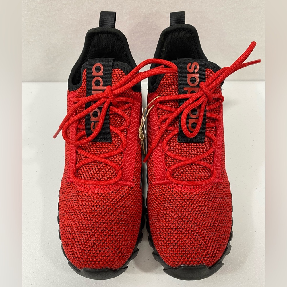 NIB Adidas Red & Black Sneakers Kids Size 4 Kaptur 3.0 Running Shoes Women’s 5.5 - Picture 4 of 13